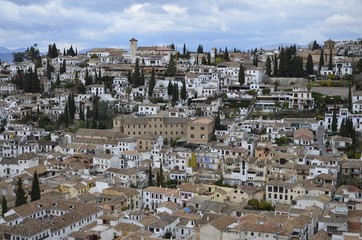 Obraz premium Blick von der Alhambra auf Granada