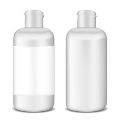 Plastic white lotion bottle template