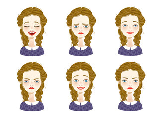 Female avatar expression set
