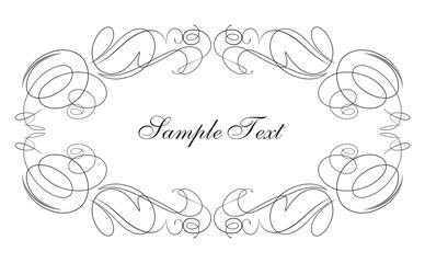 Obraz premium Decorative vector frame swirls for your text