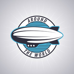 Zeppelin logo travel emblem