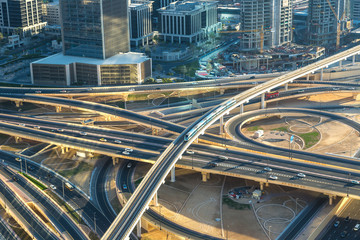 Obraz premium Highway intersection in Dubai