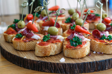 delicious looking side dishes, appetizer food or tapas