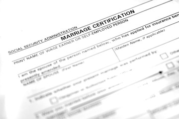 Marriage Certificate Form