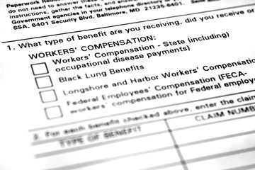 Fototapeta premium Workers Compensation Application Form
