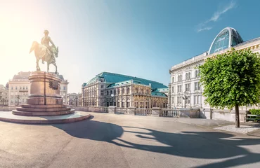 Foto op Plexiglas Weense Staatsopera, uitzicht vanaf Albertina, Wenen, Oostenrijk © mRGB