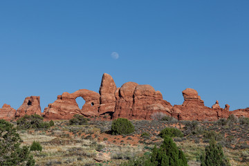 Fototapeta premium Arches National Park Moonrise