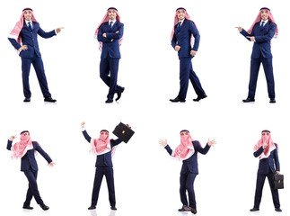Obraz premium Set of photos with arab businessman