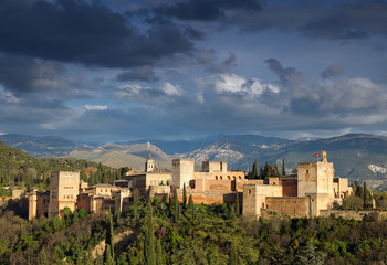 Fototapeta na wymiar Fortress of Alhambra. Granada, Spain