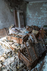 Gas masks in Pripyat, Chernobyl