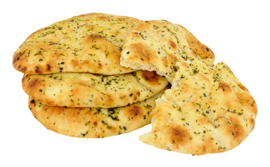 Group Of Fresh Naan Bread