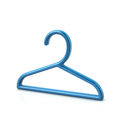 3d illustration of blue hanger icon