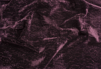 Crumpled Purple Velvet Fabric Swatch