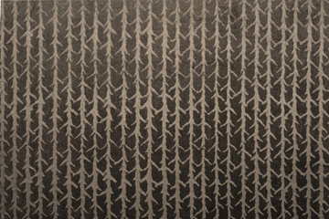 Obraz premium Green Velvet with Tree or Bamboo Pattern Fabric Swatch