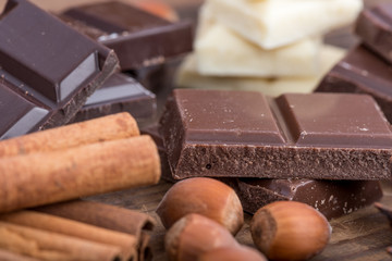 Chocolate pieces
