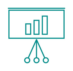Vector growing chart graph icon business arrow progress diagram. 