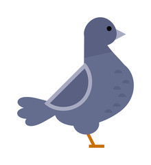 Dove vector icon illustration cartoon style bird