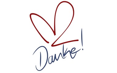 Danke Herz Schriftzug // Vektor