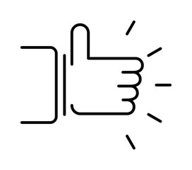 Like hand finger up sign thumb icon symbol success community line art vector. 