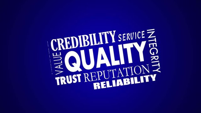Quality Reputation Value Respect Competitive Advantage Word Collage