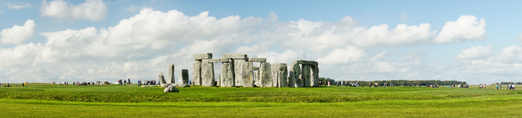 Stonehenge. Panoramic view. Prehistoric stone monument near Sali
