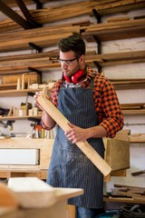 Carpenter working on his craft