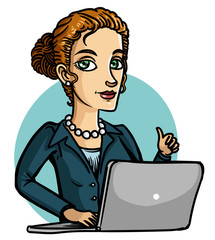 businesswoman with laptop