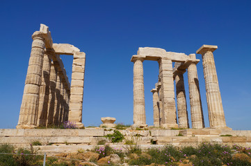 Fototapeta premium Temple of Poseidon at Cape Sounion near Athens, Greece.