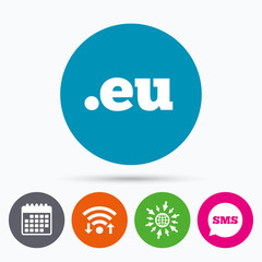 Domain EU sign icon. Top-level internet domain