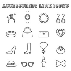 accessories line icons