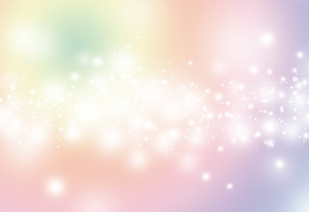 Obraz premium Soft color glitter sparkles defocused rays lights bokeh abstract christmas background.