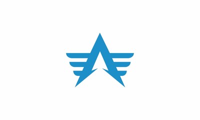 A logo fly wing template