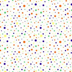 Obraz na płótnie Canvas Seamless vector pattern with dots. Colorful background.