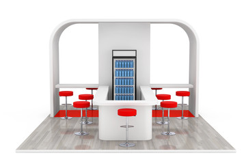 Bar, Cafe, Cafeteria, Fast Food Interior Concept. 3d Rendering