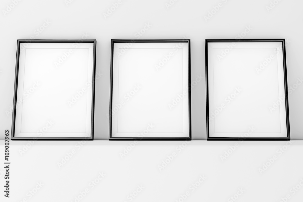 Poster Blank Picture Frames. 3d Rendering