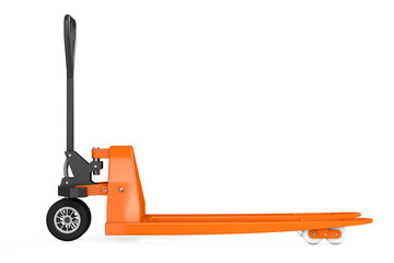 Hand Pallet Truck. 3d Rendering