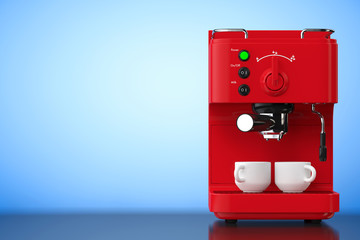 Espresso Coffee Making Machine. 3d Rendering
