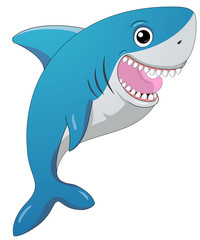 Smiling shark.Cartoon vector.