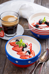 Vegetarian burger with egg and avocado