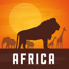 Flat illustration about africa design