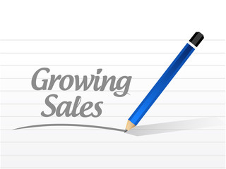 growing sales message sign concept