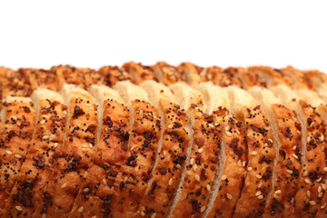Italian Artisan White Bread on a White Background