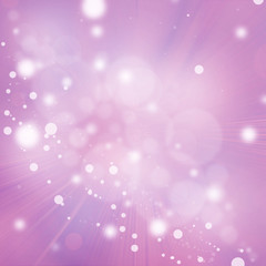 Pink abstract background with white snowflakes