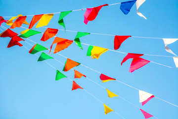 Colorful Bunting or triangle flag