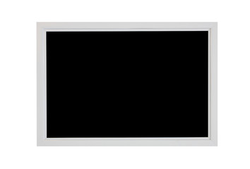 White wooden picture frame isolated on white background