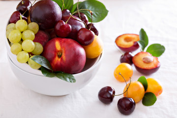 Summer fruits in a bowl