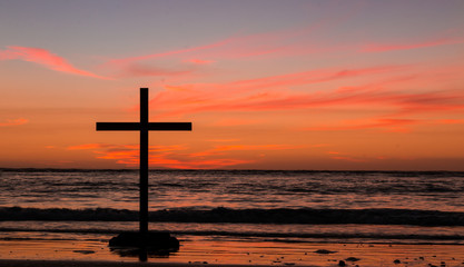 Black Cross Beach Sky