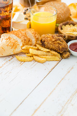 Selection of food that is bad for your health