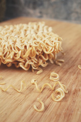 Dry instant noodle - noodles of fast preparation