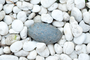 Fototapeta na wymiar White gravel stones, Gravel texture for abstract background.